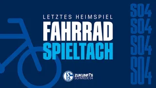 Schmuckgrafik mit dem Text: Letztes Heimspiel Fahrrad Spieltach