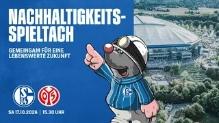 Plakat für den Nachhaltigkeits-Spieltag bei Schalke 04